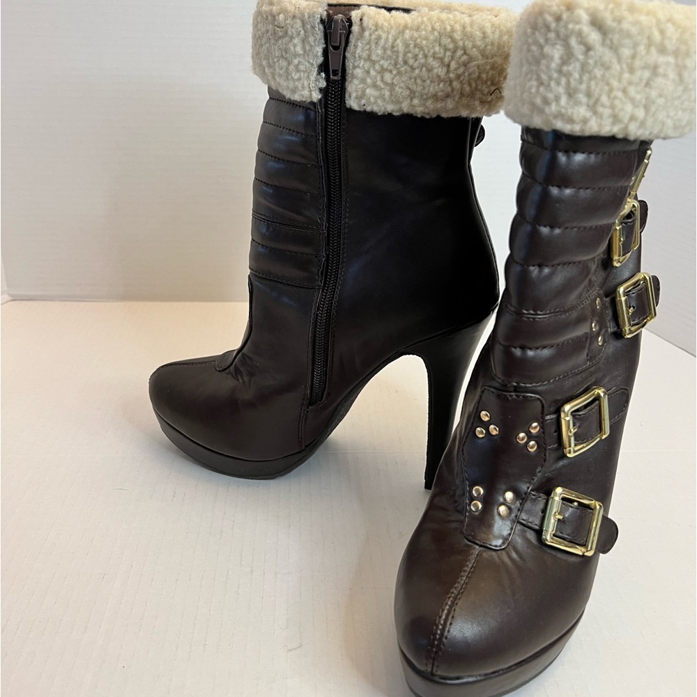 Shoedazzle Faux Leather Boots